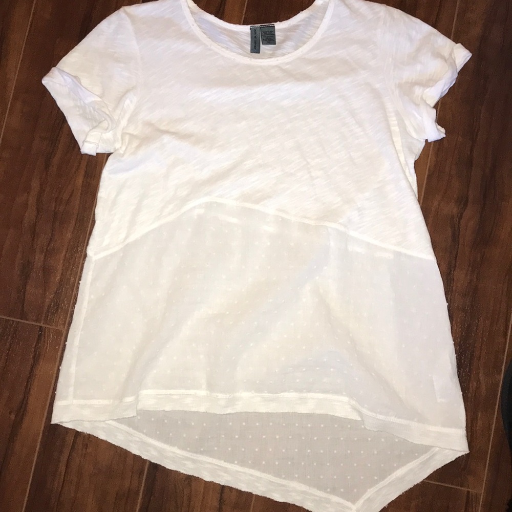 Anthro White Dot Shirt